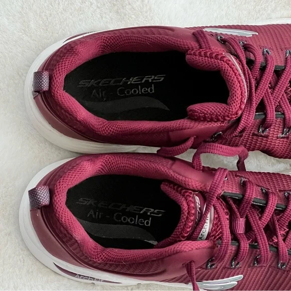 Skechers Men's Arch Fit Titan Sneakers Burgundy Size 8.5 - Picture 14 of 16